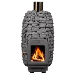 Dřevěná saunová kamna HUUM HIVE HEAT s nerezovým pláštěm